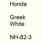 Preview: Honda, Greek White, NH-82-3.